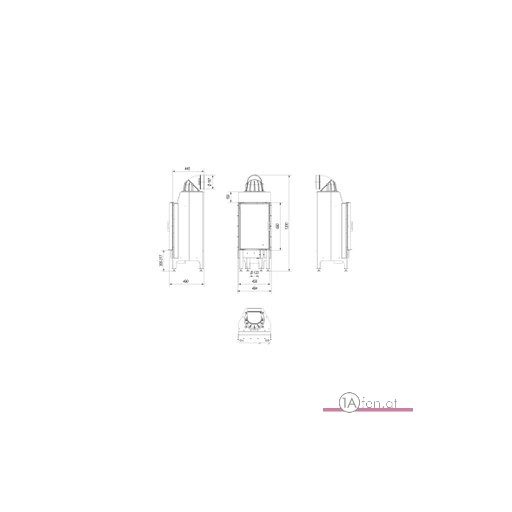 KRATKI NADIA Kamineinsatz - 9 kW Ø 200  