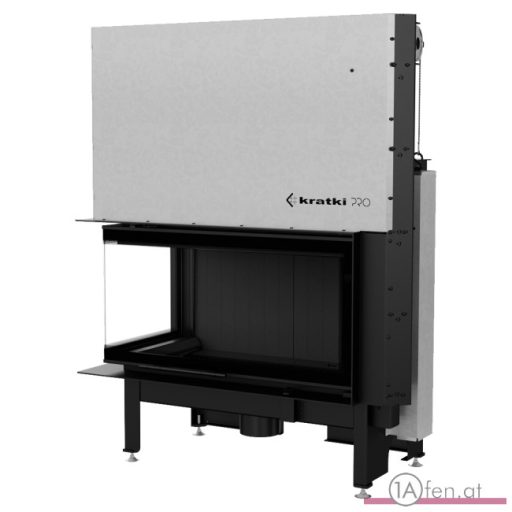 Kratki nadia 14 kamineinsatz mit eck- schiebetür links/14 kw