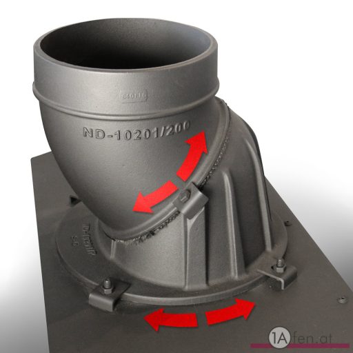Kratki NBC/BSL/P/680/280 Panorama Glas Ofen - Schwarz