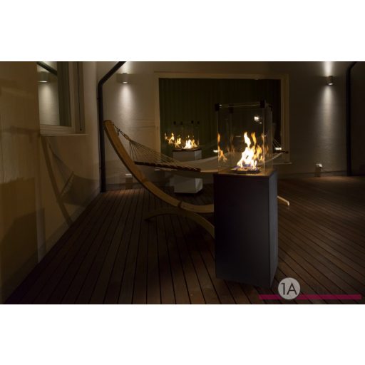 Gaskamin outdoor patio schwarz / 37 mbar