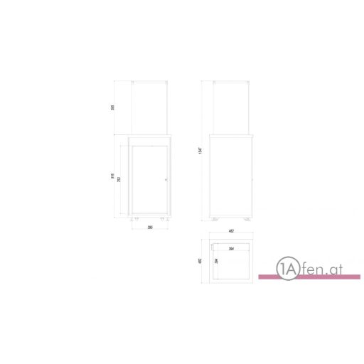 Gaskamin outdoor patio schwarz / 37 mbar