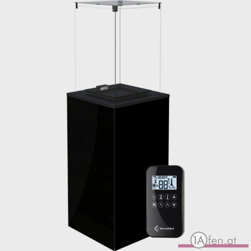 Gaskamin outdoor patio mini schwarz mit fernbedienung / 37 mbar