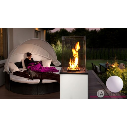 Gaskamin outdoor patio mini weiß / 37 mbar