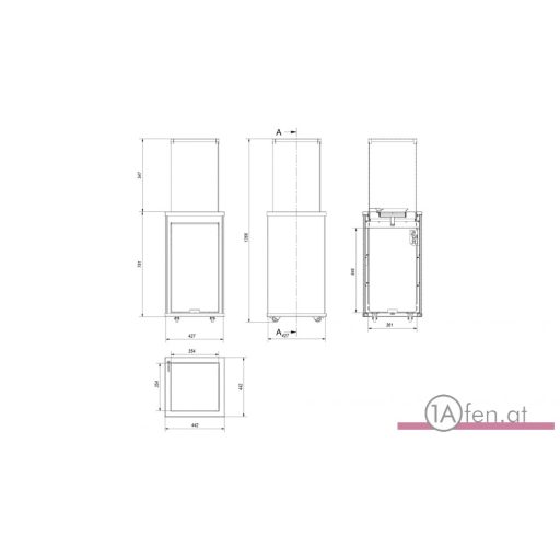 Gaskamin outdoor patio mini weiß / 37 mbar