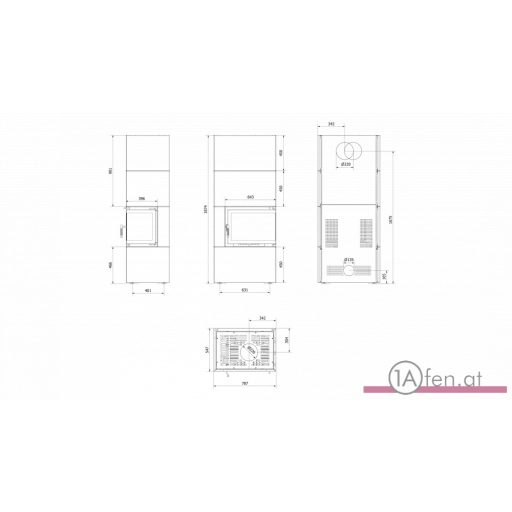 KAMINEINSATZ SIMPLE BOX 8 KW Ø 200 BLACK