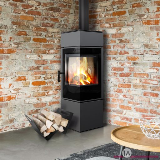 Kaminofen kratki thor 8 - raumluftunabhängig - 8 kw mit eckscheiben