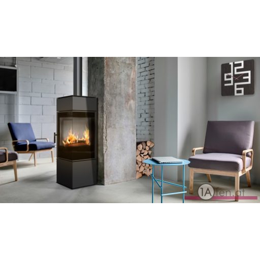 Kaminofen kratki thor 8 - raumluftunabhängig - 8 kw mit eckscheiben