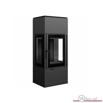   Kaminofen Kratki THOR VIEW , mit schwarzen Brennraum - 8 kw - 3-scheiben