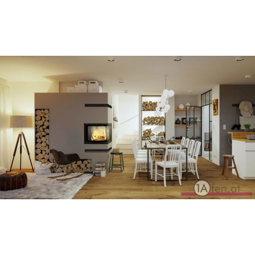 KRATKI KAMINEINSATZ VNL 610 MIT LINKEN ECKGLAS / 9KW