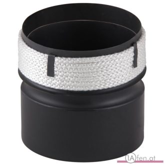   ø 150 mm auf ø 220 mm schwarz - Ofenrohr Annpassungsstück für Keramik Kaminanschluss 