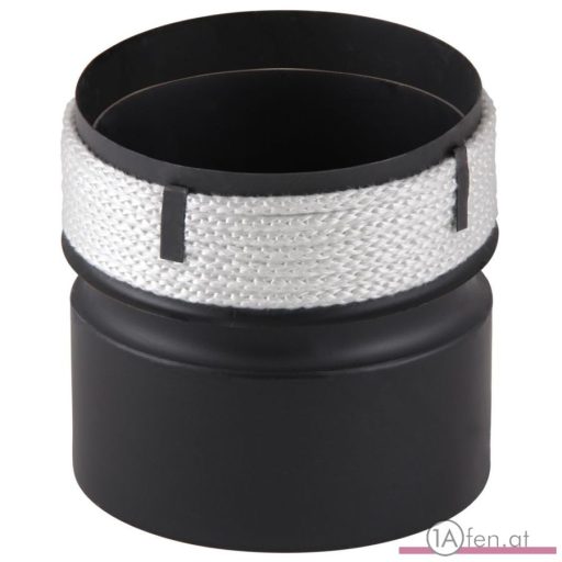 ø 180 mm auf ø 200 mm schwarz - Ofenrohr Annpassungsstück für Keramik Kaminanschluss 