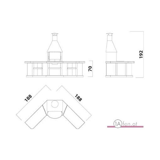 AVANTA EXCLUSIV Eck-Garten-Steingrillküche